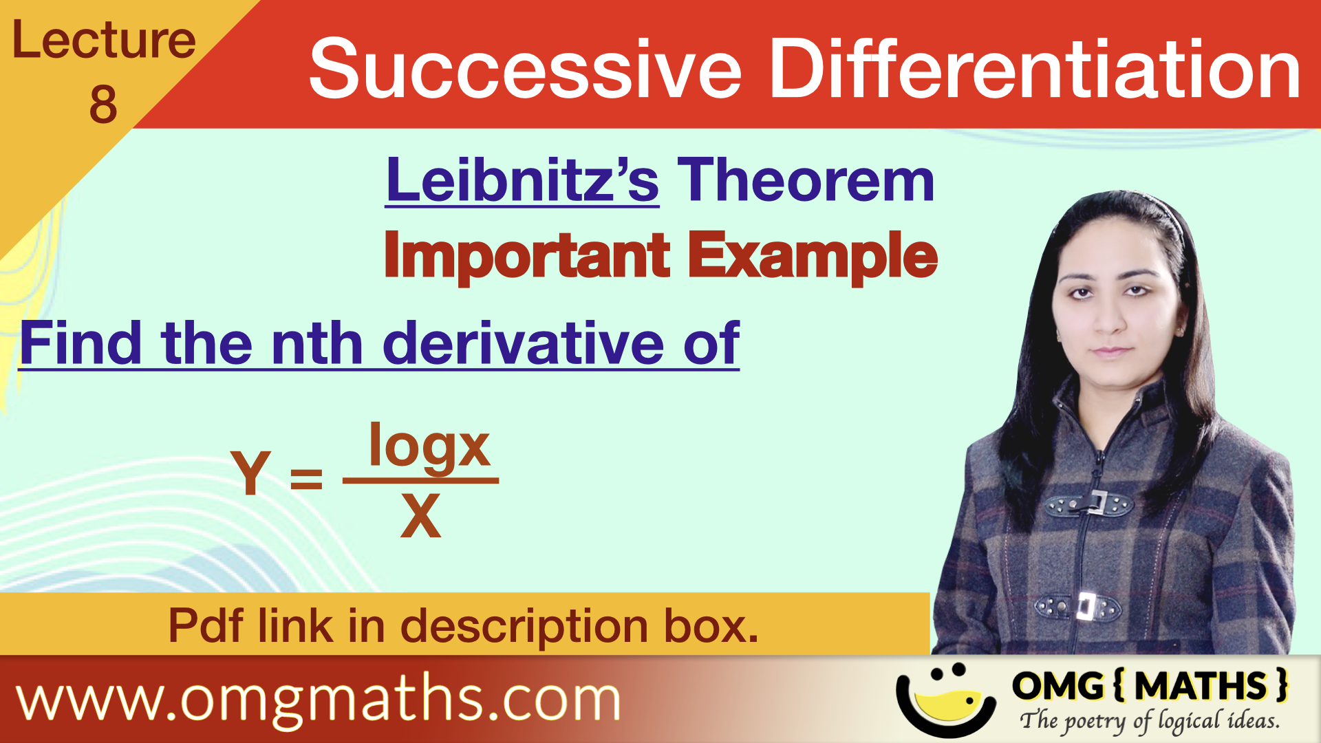 Leibnitz’s Theorem | Example | #2 | Successive Differentiation | For product functions | nth derivative | Bsc | PDF