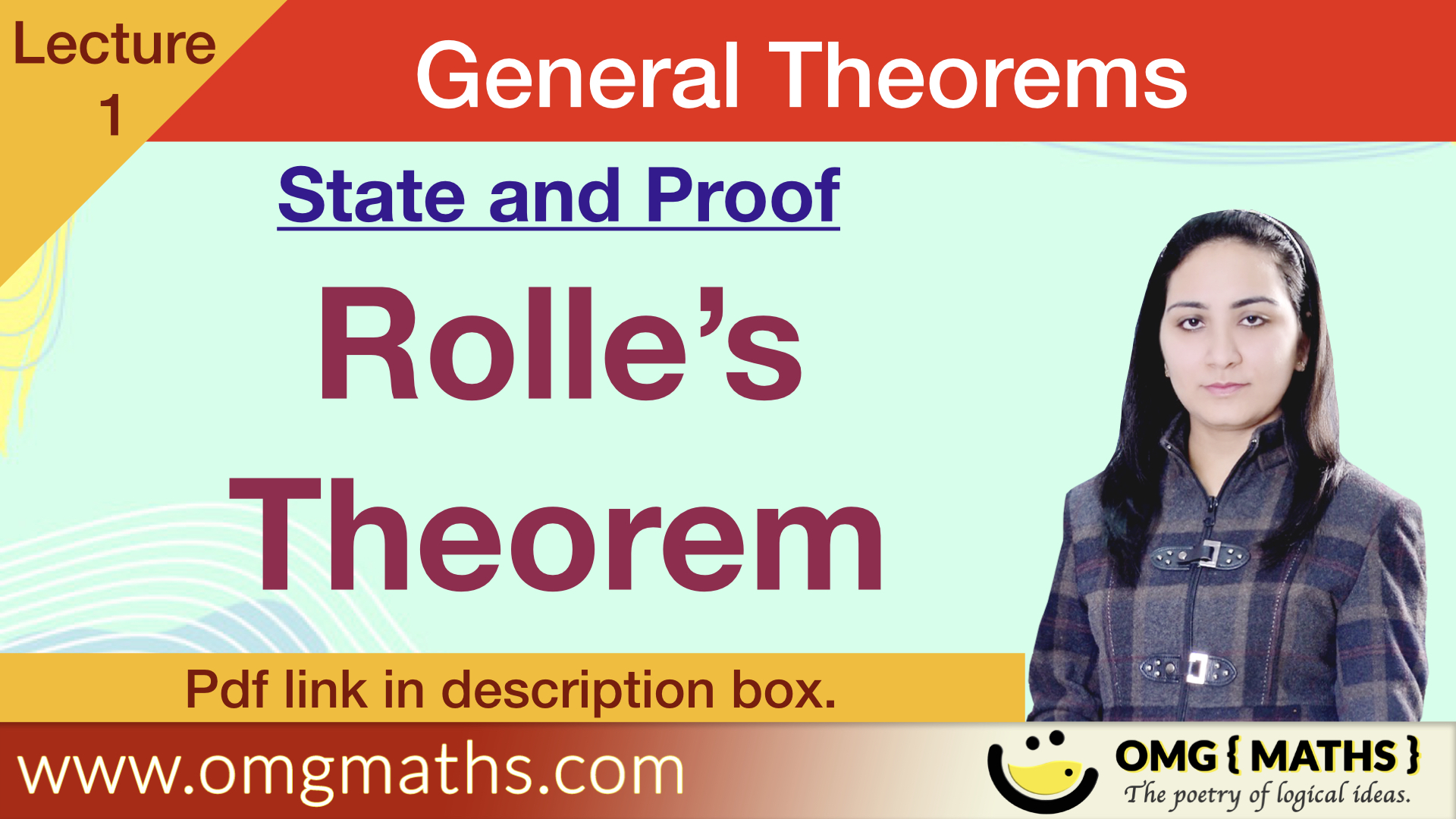 Rolle’s Theorem | Proof | General Theorems | Bsc | pdf