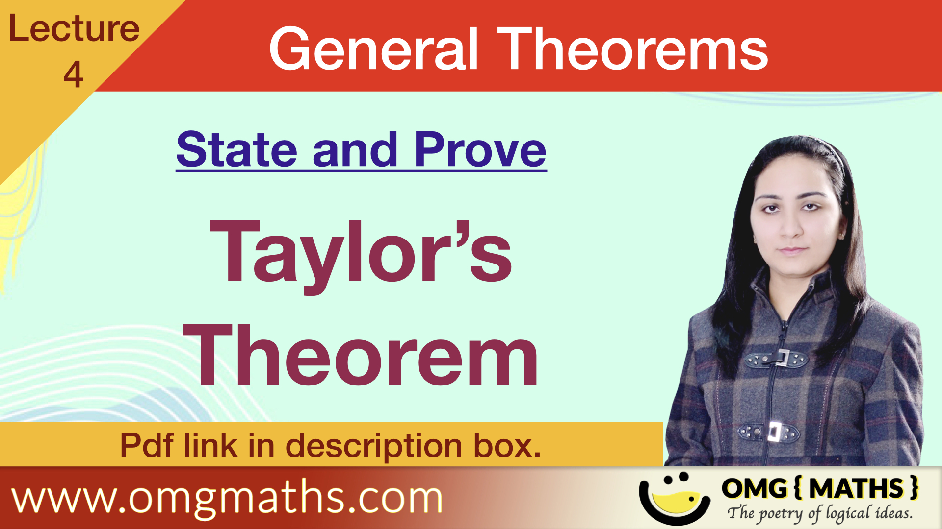 Taylor’s Theorem | Proof | State and Prove Taylor’s Theorem | General Theorems | Bsc | pdf