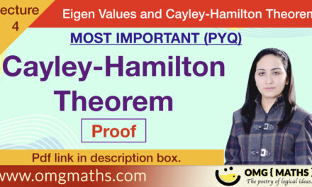 Cayley Hamilton Theorem | Proof | Cayley-Hamilton Theorem for the Matrix | Bsc