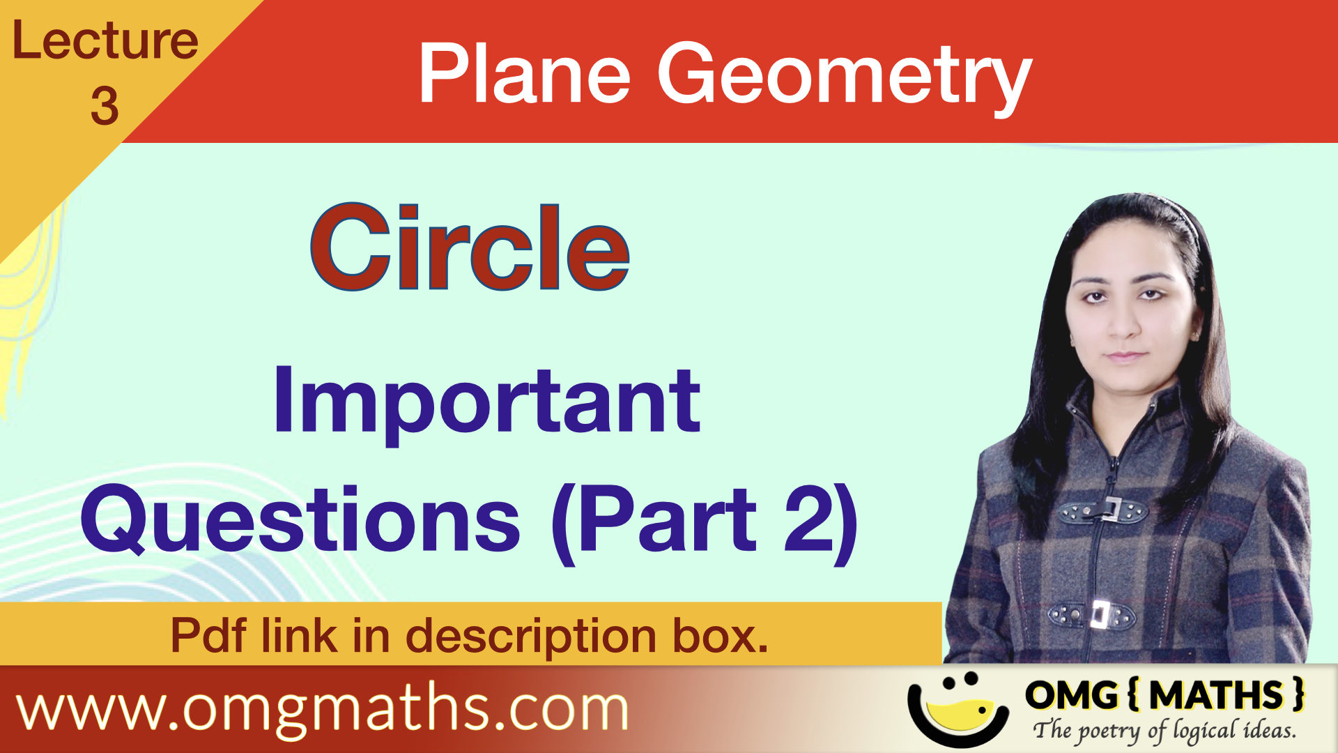 Circle | Important Questions | PYQ | Plane Geometry | Bsc | Part 2