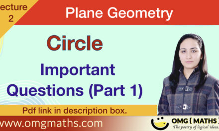 Circle | Important Questions | PYQ | Plane Geometry | Bsc | Part 1