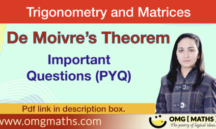De Moivre’s Theorem | Important Questions | Pyq | Important Examples – Bsc