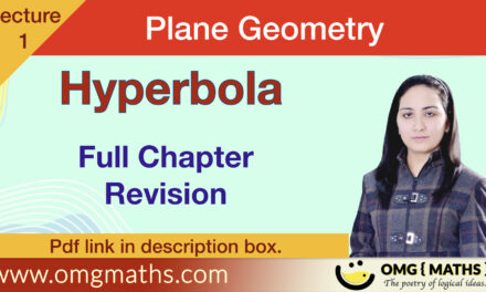 Hyperbola | Plane Geometry | Bsc sem 1 | One Shot | Revision | pdf