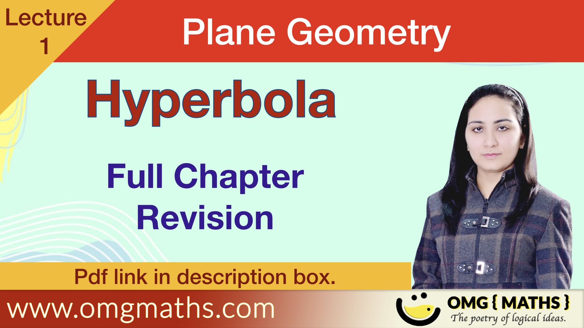 Hyperbola | Plane Geometry | Bsc sem 1 | One Shot | Revision | pdf