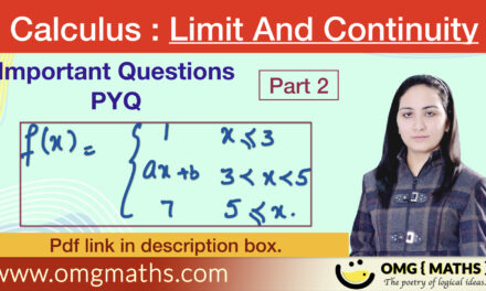 Limit and Continuity | Important Questions | PYQ | Calculus | Bsc | Part-2