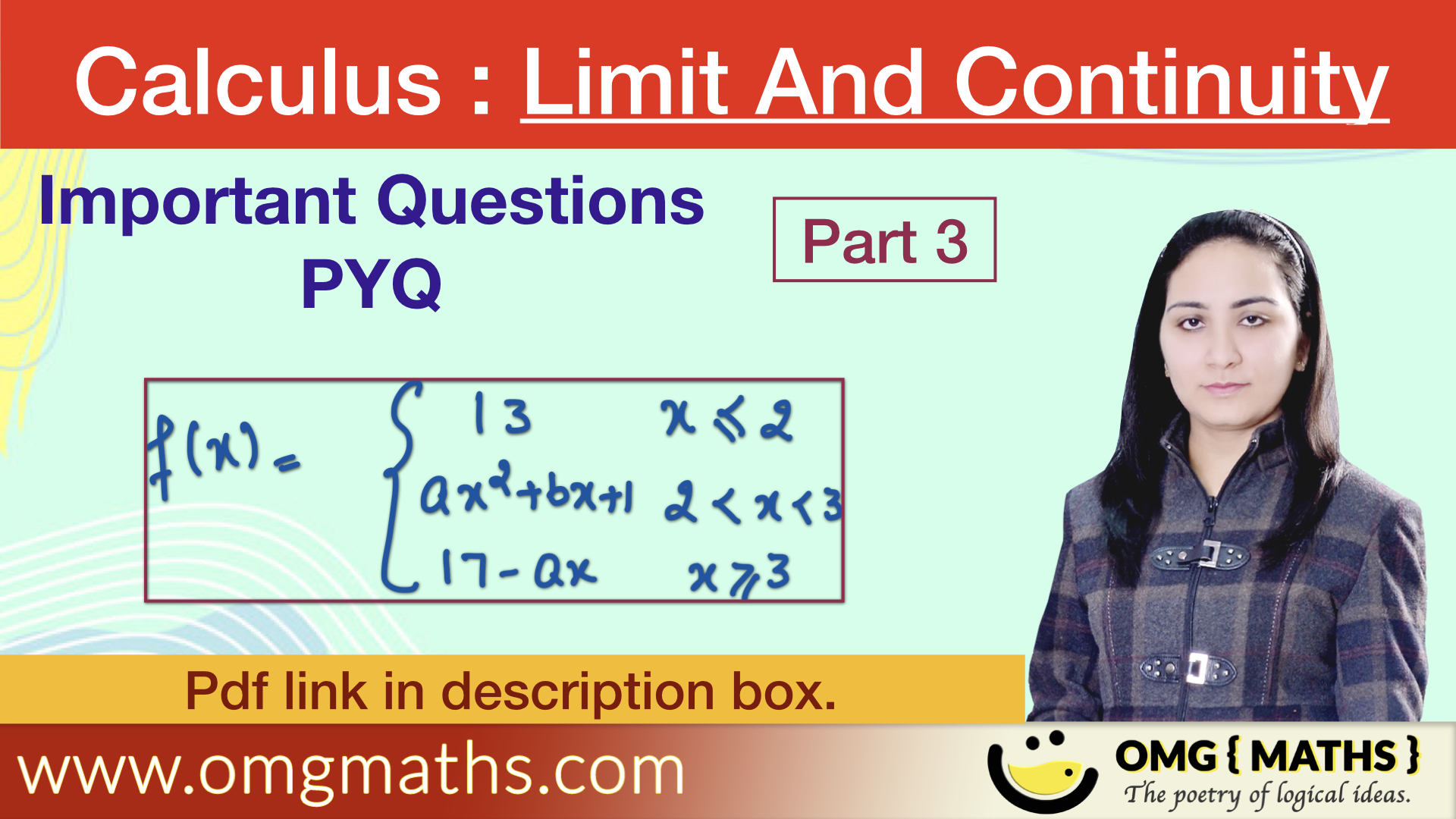 Limit and Continuity | Important Questions | PYQ | Calculus | Bsc | Part-3