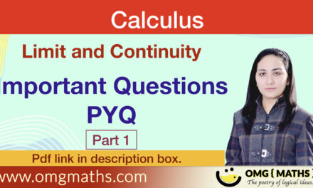 Limit and Continuity | Important Questions | PYQ | Calculus | Bsc