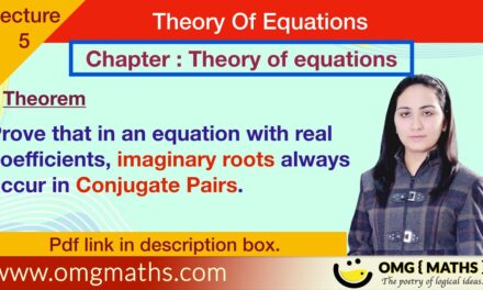 Irrational roots occur in conjugate pairs | bsc