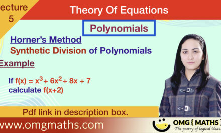 Synthetic Division examples | Horner’s Method | Synthetic Division Method to divide polynomials | Example | pdf | BSC sem 2