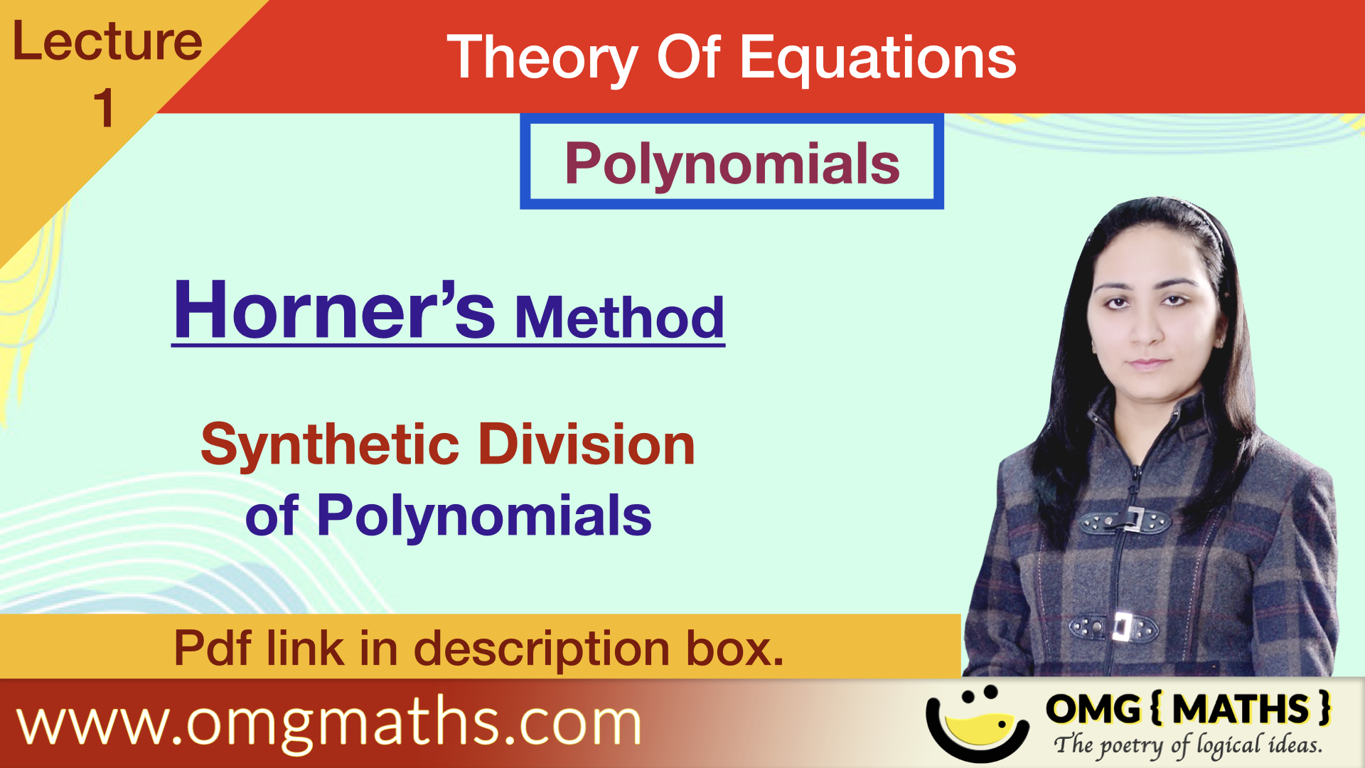 Synthetic Division Method | Horner’s Method | Synthetic Division Method to divide polynomials | Example | pdf | BSC