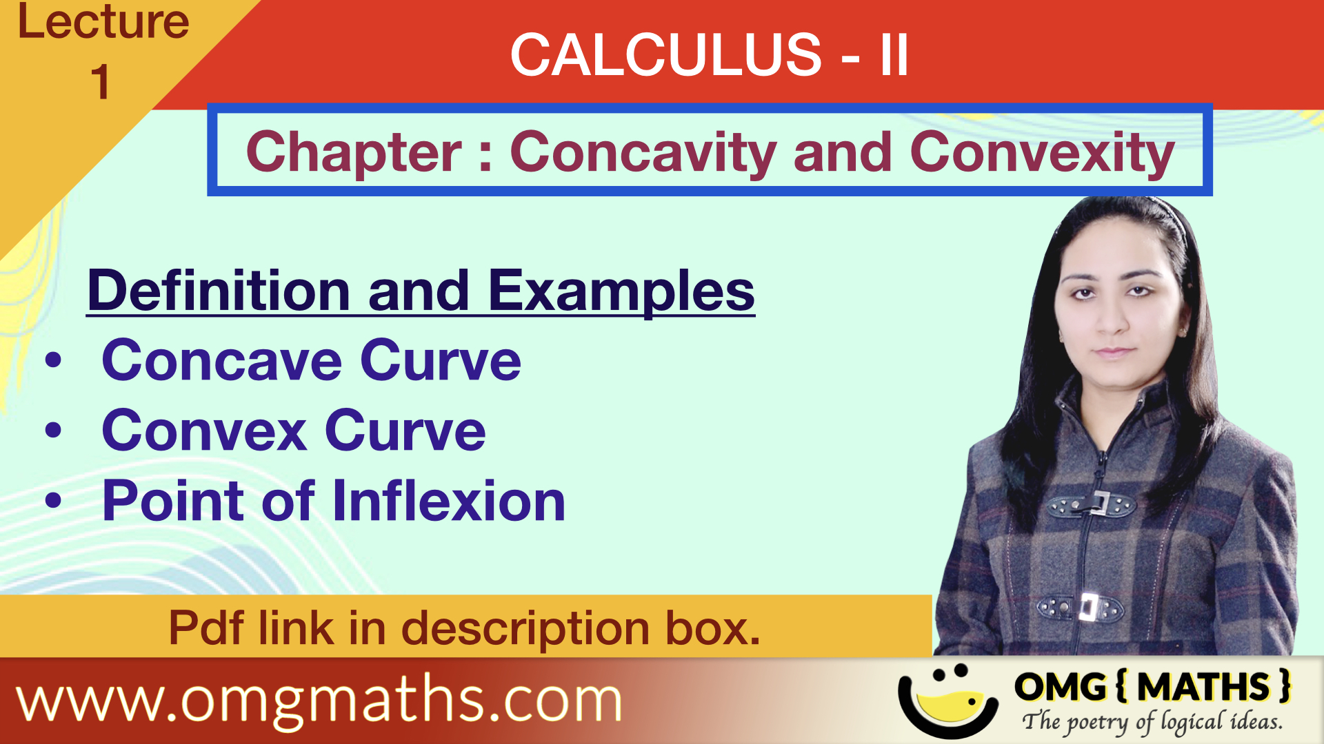 Concavity and Convexity  | Point of Inflexion | Calculus II | bsc sem 2