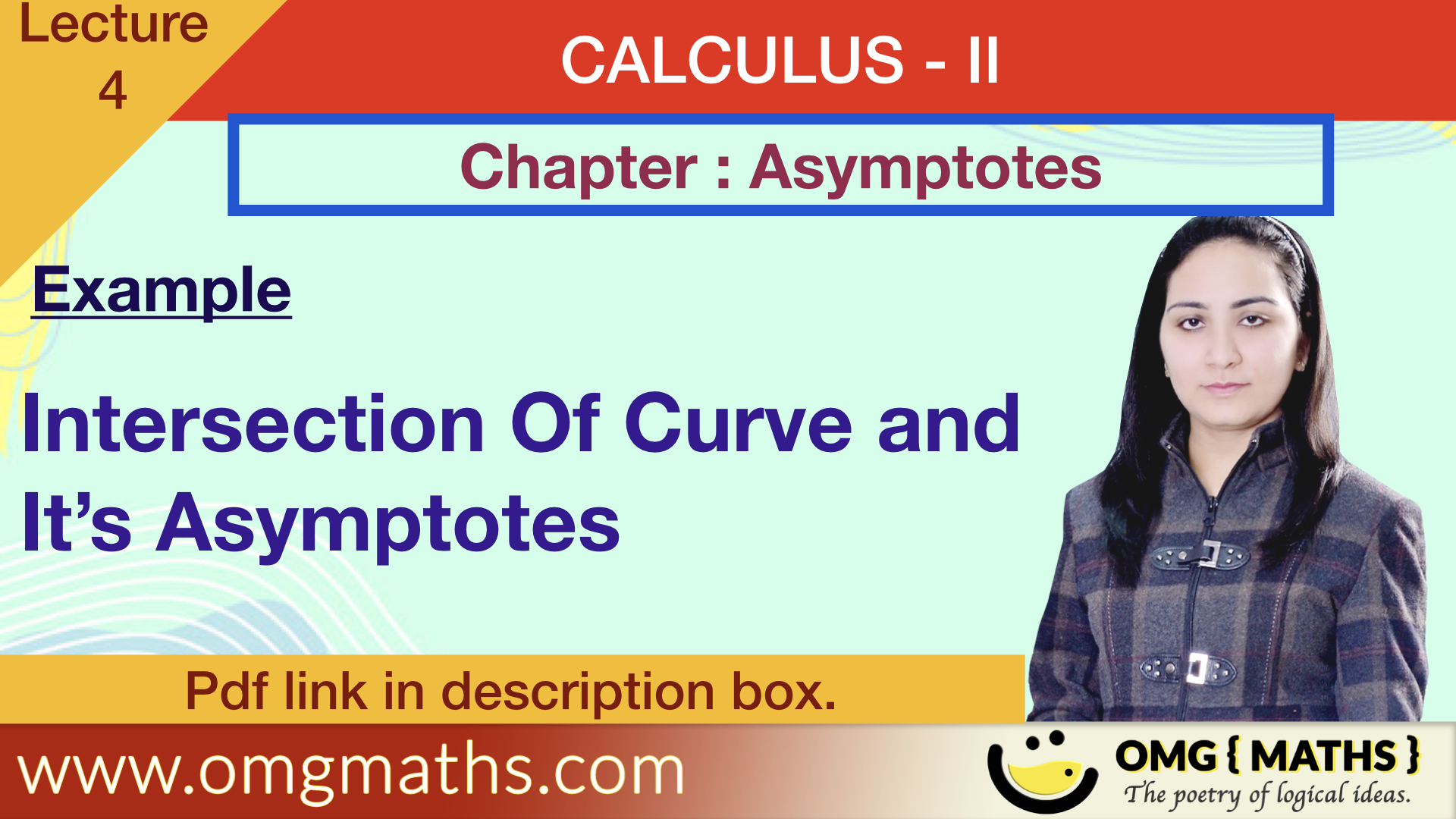 Intersection Of Curve and it’s Asymptotes | Asymptotes |  Calculus II | Bsc