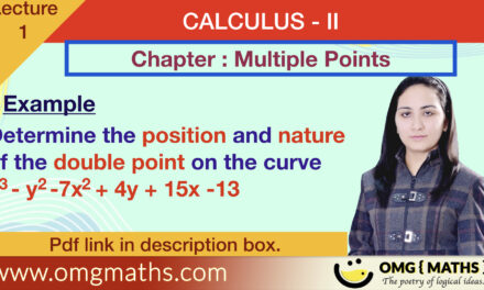 Nature of points | Double points  | multiple points | node | cusp | conjugate point | calculus | bsc