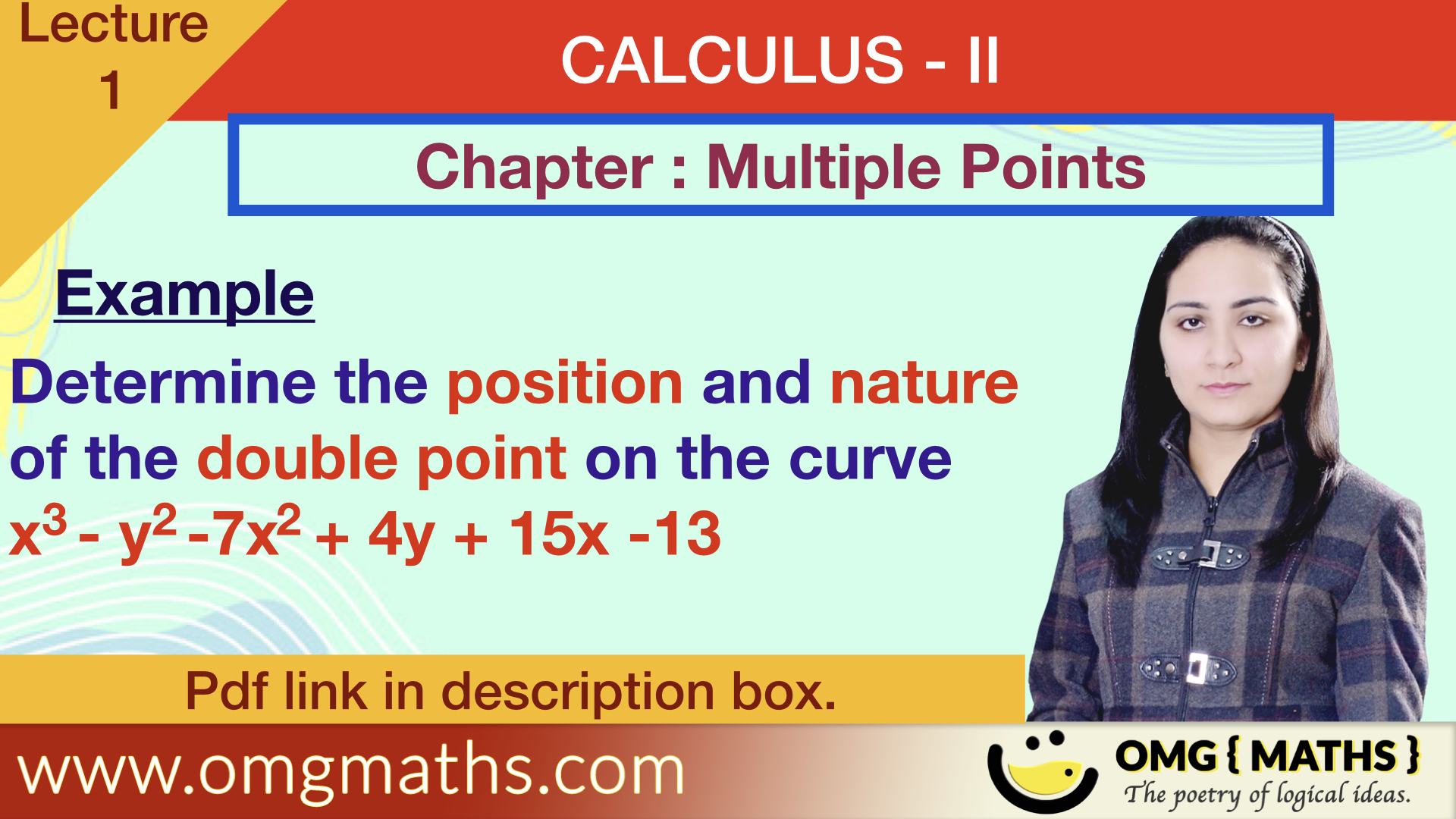 Nature of points | Double points  | multiple points | node | cusp | conjugate point | calculus | bsc