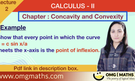Concavity and Convexity  | Point of Inflexion | Calculus II | Example 1 | bsc sem 2