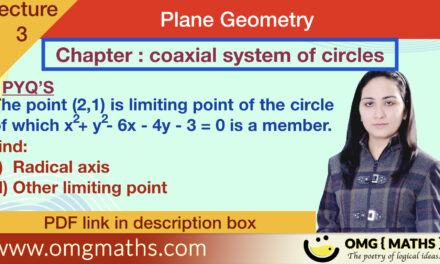 Coaxial system of circles| pyq 2 | Plane Geometry | bsc maths