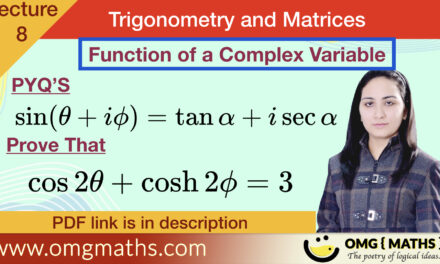 Sin(x+iy)=tanA+isecA| Function of a complex variable | pyq | Bsc | Trigonometry and Matrices