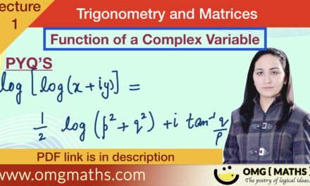 Function of a complex variable | pyq | Bsc | Trigonometry and Matrices